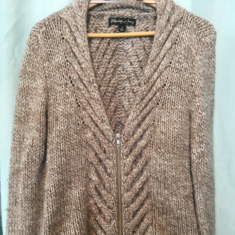 ELIZABETH AND JAMES zip up cardigan sweater